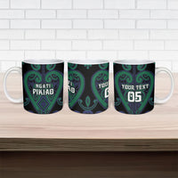 Custom Aotearoa Ngati Pikiao Ceramic Mug Maori Tribal Pattern LT05 - Polynesian Pride