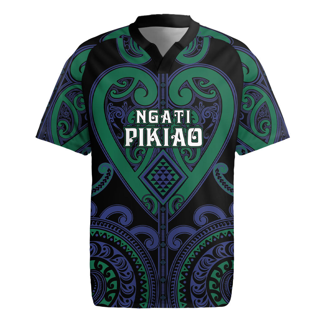 Custom Aotearoa Ngati Pikiao Rugby Jersey Maori Tribal Pattern