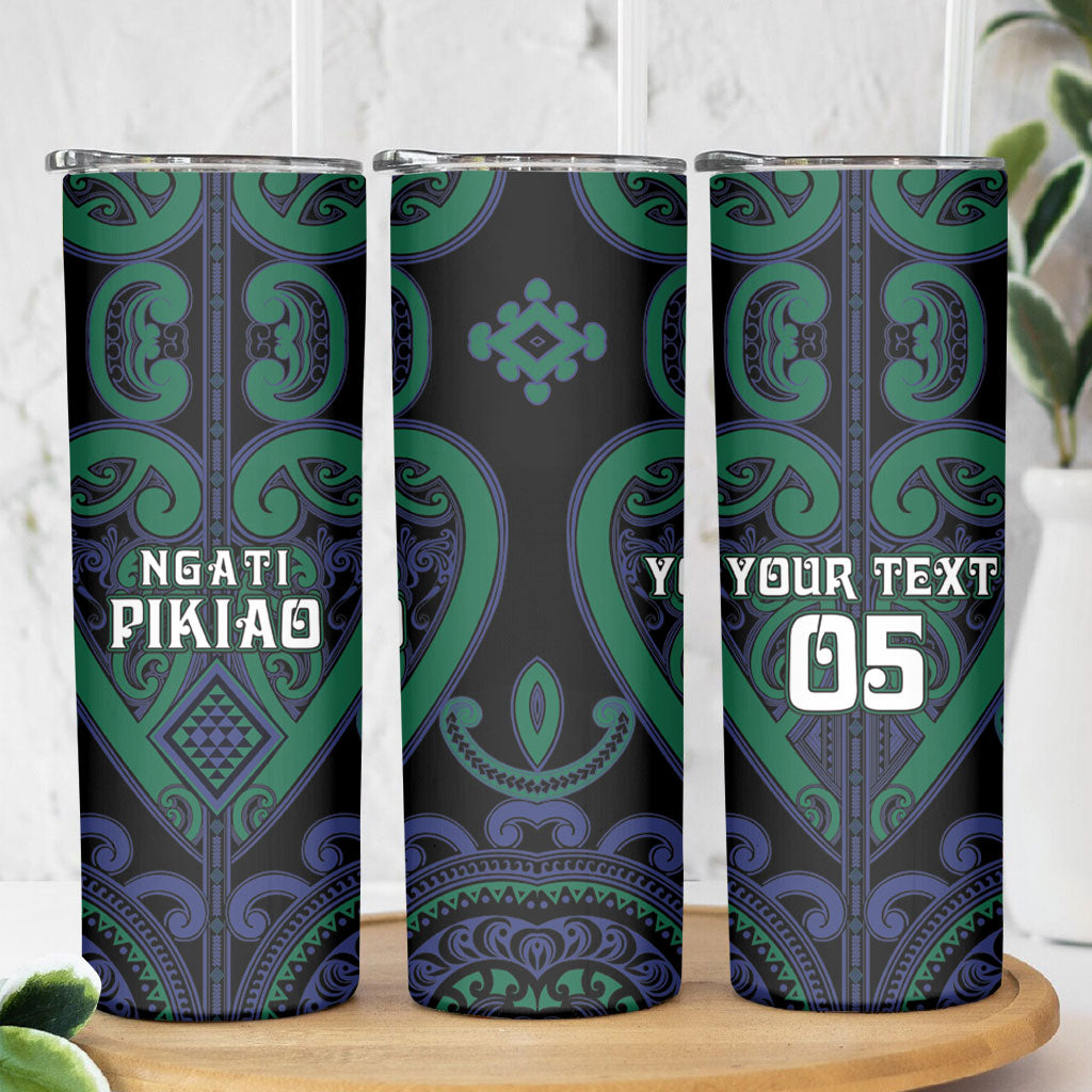 Custom Aotearoa Ngati Pikiao Skinny Tumbler Maori Tribal Pattern LT05 - Polynesian Pride