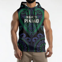 Custom Aotearoa Ngati Pikiao Sleeveless Hoodie Maori Tribal Pattern LT05 - Polynesian Pride