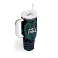 Custom Aotearoa Ngati Pikiao Tumbler With Handle Maori Tribal Pattern LT05 - Polynesian Pride