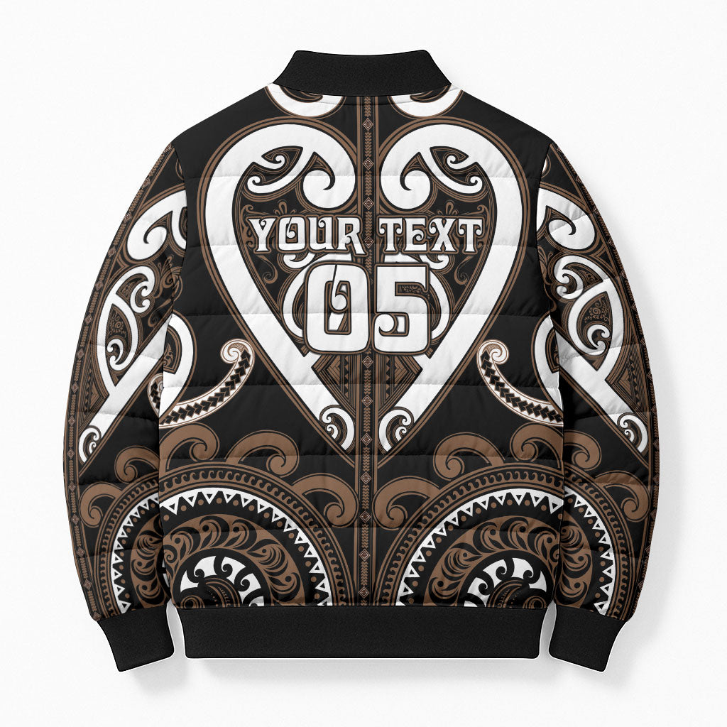 Custom Aotearoa Kati Mamoe Bomber Puffer Jacket Maori Tribal Pattern LT05 - Polynesian Pride