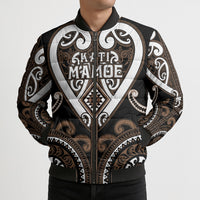 Custom Aotearoa Kati Mamoe Bomber Puffer Jacket Maori Tribal Pattern LT05 - Polynesian Pride