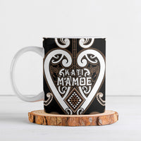 Custom Aotearoa Kati Mamoe Ceramic Mug Maori Tribal Pattern LT05 Brown - Polynesian Pride