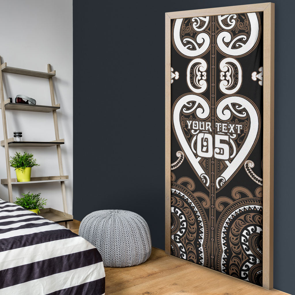 Custom Aotearoa Kati Mamoe Door Cover Maori Tribal Pattern LT05 - Polynesian Pride