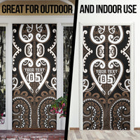 Custom Aotearoa Kati Mamoe Door Cover Maori Tribal Pattern LT05 - Polynesian Pride