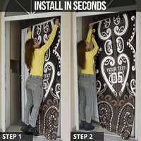 Custom Aotearoa Kati Mamoe Door Cover Maori Tribal Pattern LT05 - Polynesian Pride