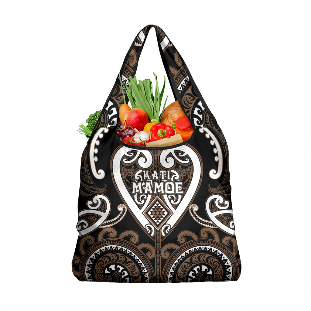 Aotearoa Kati Mamoe Grocery Bag Maori Tribal Pattern