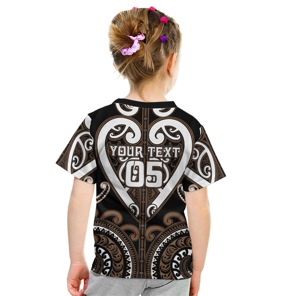 Custom Aotearoa Kati Mamoe Kid T Shirt Maori Tribal Pattern LT05 - Polynesian Pride