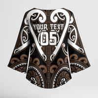 Custom Aotearoa Kati Mamoe Kimono Sleeve Blouse Maori Tribal Pattern LT05 - Polynesian Pride