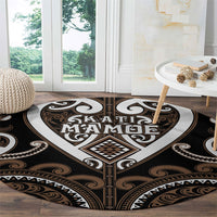 Aotearoa Kati Mamoe Round Carpet Maori Tribal Pattern LT05 - Polynesian Pride