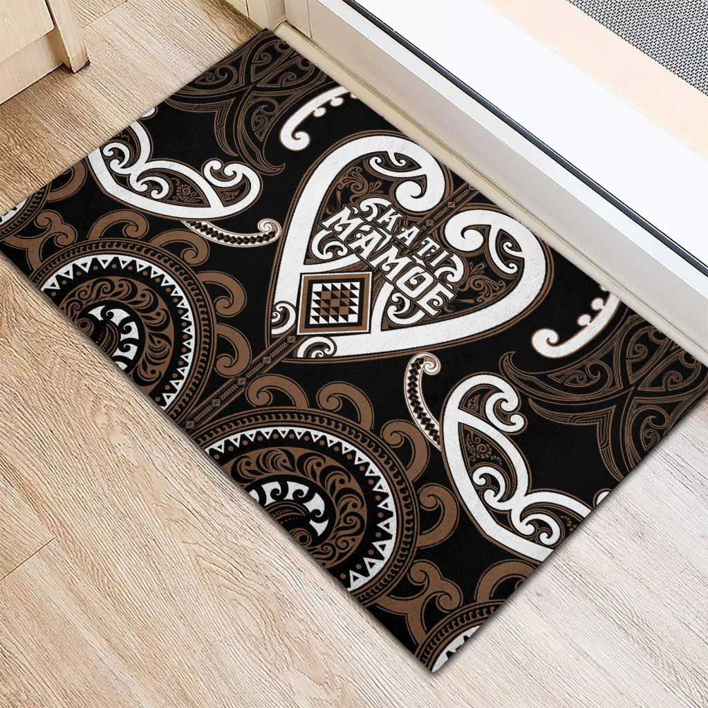 Aotearoa Kati Mamoe Rubber Doormat Maori Tribal Pattern LT05 - Polynesian Pride