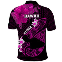 Hawaii Maui Polo Shirt Polynesian Fish Hook Hibiscus Pink Version LT05 - Polynesian Pride