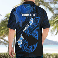 Personalized Hawaii Maui Hawaiian Shirt Polynesian Fish Hook Hibiscus Blue Version LT05 - Polynesian Pride