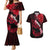 Hawaii Maui Couples Matching Mermaid Dress and Hawaiian Shirt Polynesian Fish Hook Hibiscus Red Version LT05 Red - Polynesian Pride