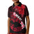 Hawaii Maui Kid Polo Shirt Polynesian Fish Hook Hibiscus Red Version LT05 Kid Red - Polynesian Pride