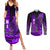 Personalized Hawaii Couples Matching Summer Maxi Dress and Long Sleeve Button Shirts Hammerhead Shark Kakau Polynesian Tribal Purple LT05 Purple - Polynesian Pride