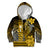 Personalized Hawaii Kid Hoodie Hammerhead Shark Kakau Polynesian Tribal Gold LT05 Hoodie Gold - Polynesian Pride