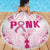 Breast Cancer Pink Out Beach Blanket Polynesian Art Tattoo White Version