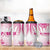 Breast Cancer Pink Out 4 in 1 Can Cooler Tumbler Polynesian Art Tattoo White Version