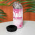 Breast Cancer Pink Out 4 in 1 Can Cooler Tumbler Polynesian Art Tattoo White Version