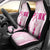 Breast Cancer Pink Out Car Seat Cover Polynesian Art Tattoo White Version