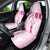 Breast Cancer Pink Out Car Seat Cover Polynesian Art Tattoo White Version