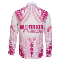 Breast Cancer Pink Out Family Matching Short Sleeve Bodycon Dress and Hawaiian Shirt Polynesian Art Tattoo White Version LT05 - Polynesian Pride