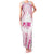 Breast Cancer Pink Out Family Matching Tank Maxi Dress and Hawaiian Shirt Polynesian Art Tattoo White Version