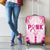 Breast Cancer Pink Out Luggage Cover Polynesian Art Tattoo White Version