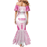 Breast Cancer Pink Out Mermaid Dress Polynesian Art Tattoo White Version LT05 - Polynesian Pride