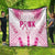 Breast Cancer Pink Out Quilt Polynesian Art Tattoo White Version