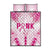 Breast Cancer Pink Out Quilt Bed Set Polynesian Art Tattoo White Version