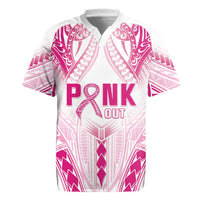 Breast Cancer Pink Out Rugby Jersey Polynesian Art Tattoo White Version LT05 White - Polynesian Pride