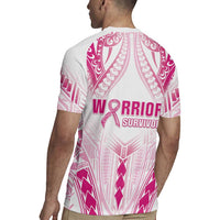Breast Cancer Pink Out Rugby Jersey Polynesian Art Tattoo White Version LT05 - Polynesian Pride