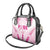 Breast Cancer Pink Out Shoulder Handbag Polynesian Art Tattoo White Version