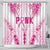 Breast Cancer Pink Out Shower Curtain Polynesian Art Tattoo White Version