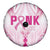 Breast Cancer Pink Out Spare Tire Cover Polynesian Art Tattoo White Version