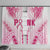 Breast Cancer Pink Out Window Curtain Polynesian Art Tattoo White Version