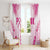 Breast Cancer Pink Out Window Curtain Polynesian Art Tattoo White Version