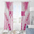 Breast Cancer Pink Out Window Curtain Polynesian Art Tattoo White Version