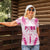 Breast Cancer Pink Out Women Polo Shirt Polynesian Art Tattoo White Version