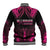 Breast Cancer Pink Out Baseball Jacket Polynesian Art Tattoo Black Version