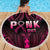 Breast Cancer Pink Out Beach Blanket Polynesian Art Tattoo Black Version