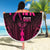 Breast Cancer Pink Out Beach Blanket Polynesian Art Tattoo Black Version