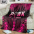 Breast Cancer Pink Out Blanket Polynesian Art Tattoo Black Version