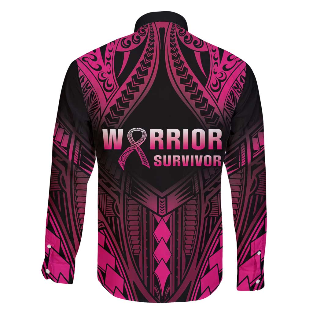 Breast Cancer Pink Out Family Matching Summer Maxi Dress and Hawaiian Shirt Polynesian Art Tattoo Black Version LT05 - Polynesian Pride