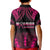 Breast Cancer Pink Out Kid Polo Shirt Polynesian Art Tattoo Black Version