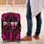 Breast Cancer Pink Out Luggage Cover Polynesian Art Tattoo Black Version