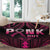 Breast Cancer Pink Out Round Carpet Polynesian Art Tattoo Black Version